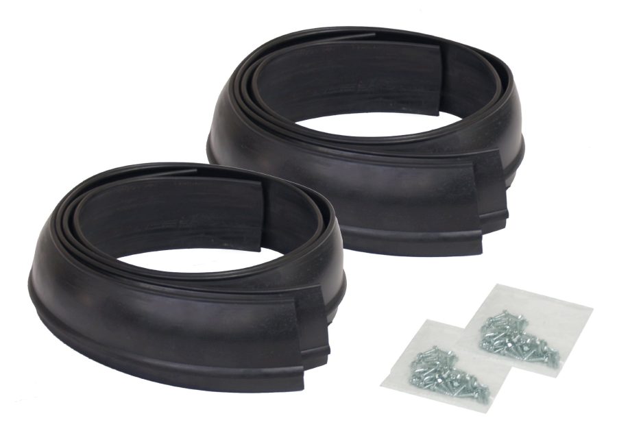 PACER PERFORMANCE 52-156 Flexy Flares Black 2-1/2 INCH x 58 INCH Standard Duty Rubber Fender Extension Kit - 4 Piece