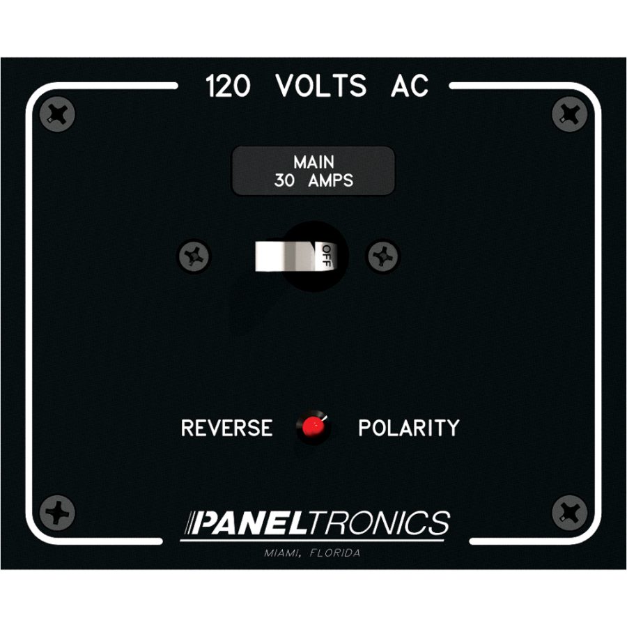 PANELTRONICS 9982316B STANDARD PANEL AC MAIN DOUBLE POLE WITH 30AMP CB & REVERSE POLARITY INDICATOR