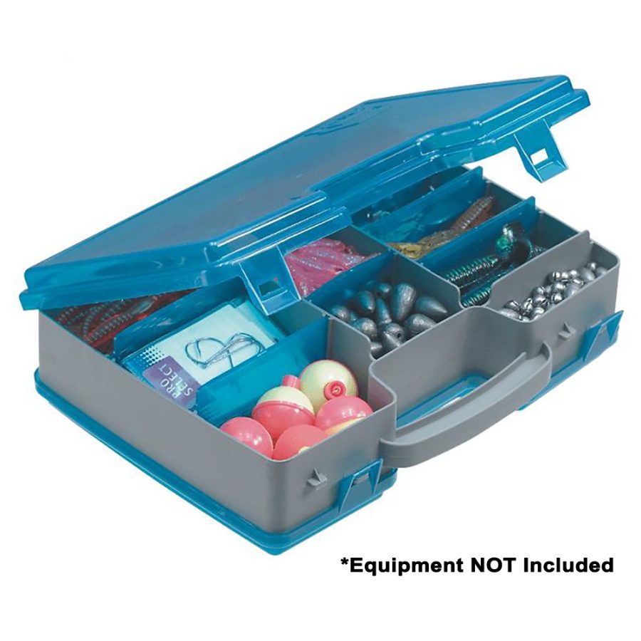 PLANO 171502 DOUBLE-SIDED ADJUSTABLE TACKLE ORGANIZER LARGE - SILVER/BLUE