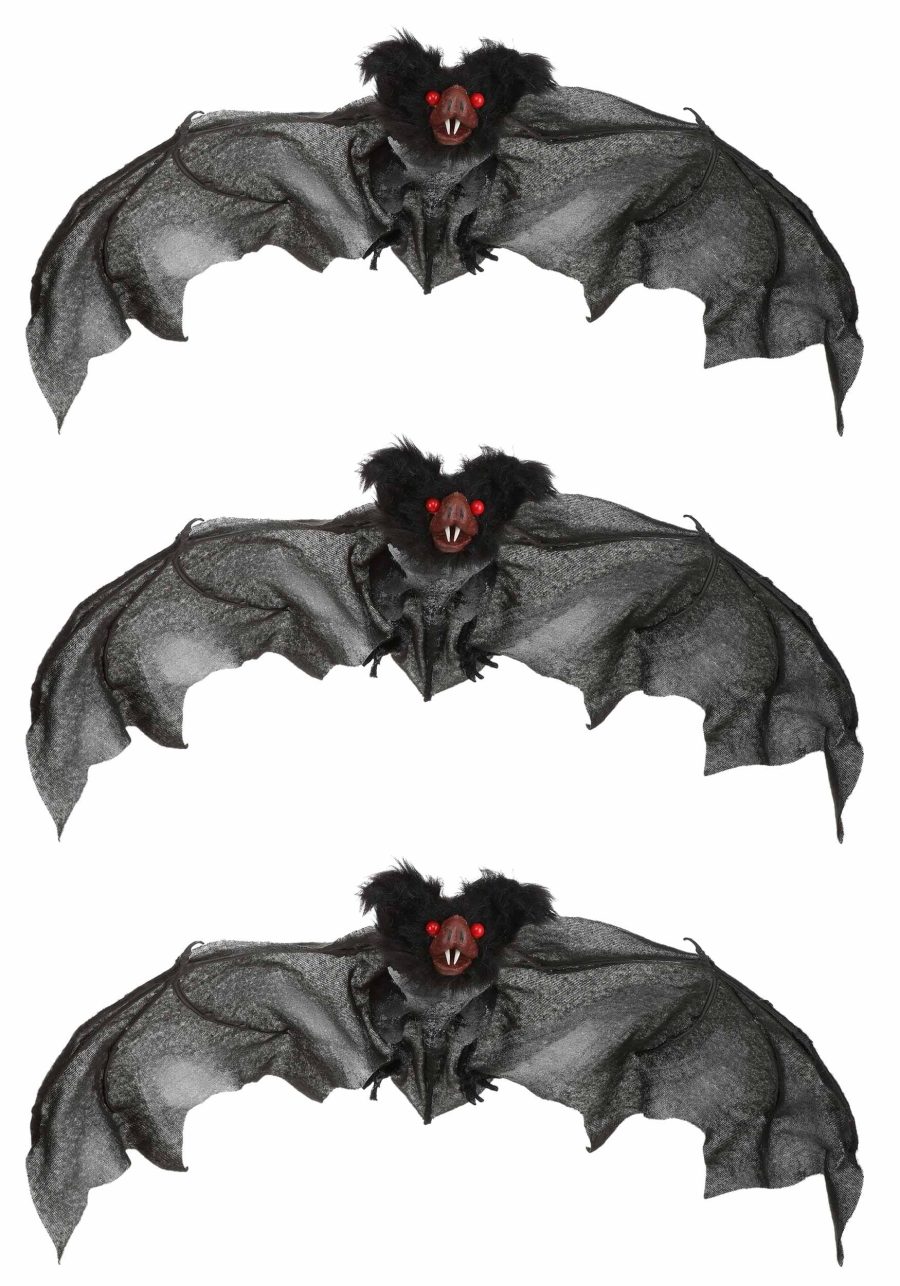 Pack of 3 Black Bats Decoration