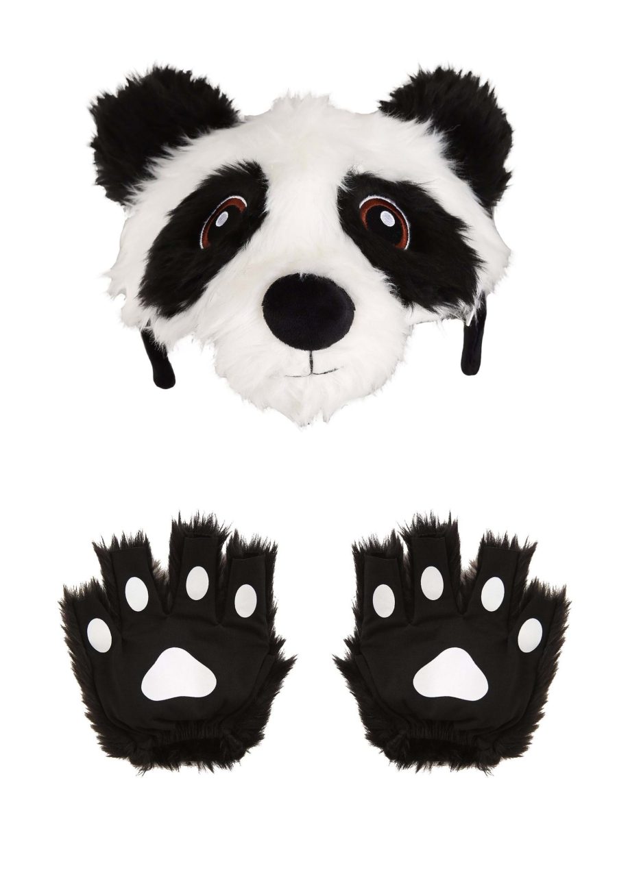 Panda Plush Headband & Paws Costume Accessory Kit