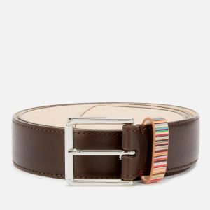 Paul Smith Striped Keeper Leather Belt - W30