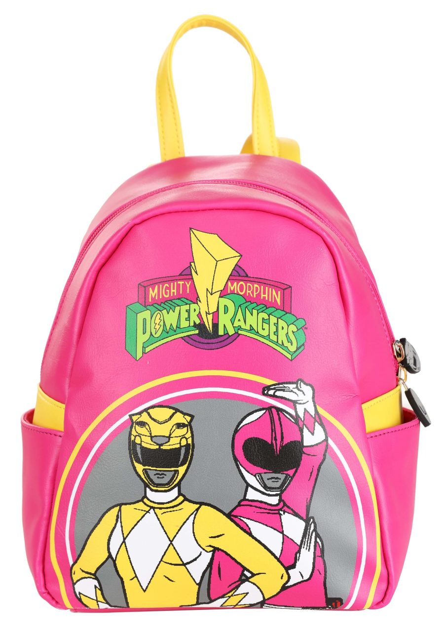 Pink & Yellow Power Rangers Mini Backpack