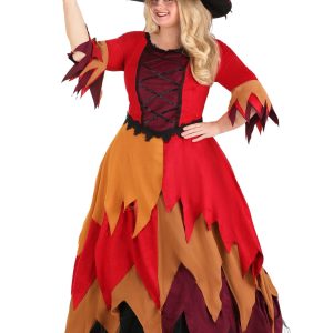 Plus Size Autumn Harvest Witch Women's Costume