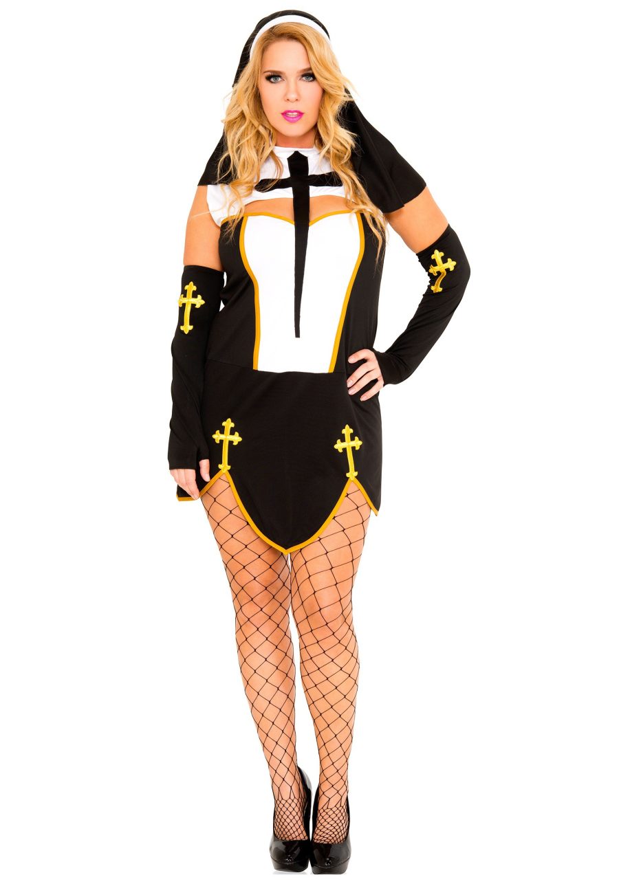 Plus Size Bad Habit Nun Costume for Women