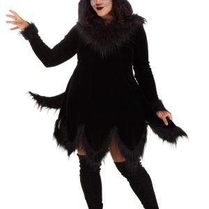 Plus Size Black Wolf Women's Costume