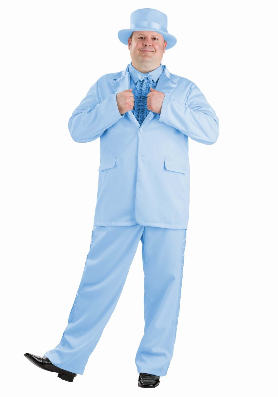 Plus Size Blue Tuxedo Costume for Men