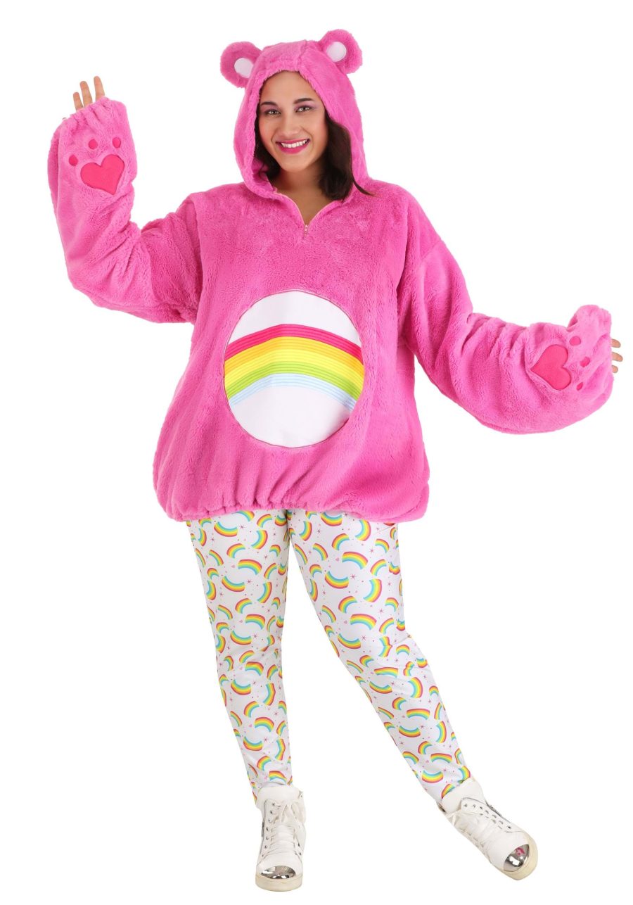 Plus Size Care Bears Deluxe Cheer Bear Hoodie Costume