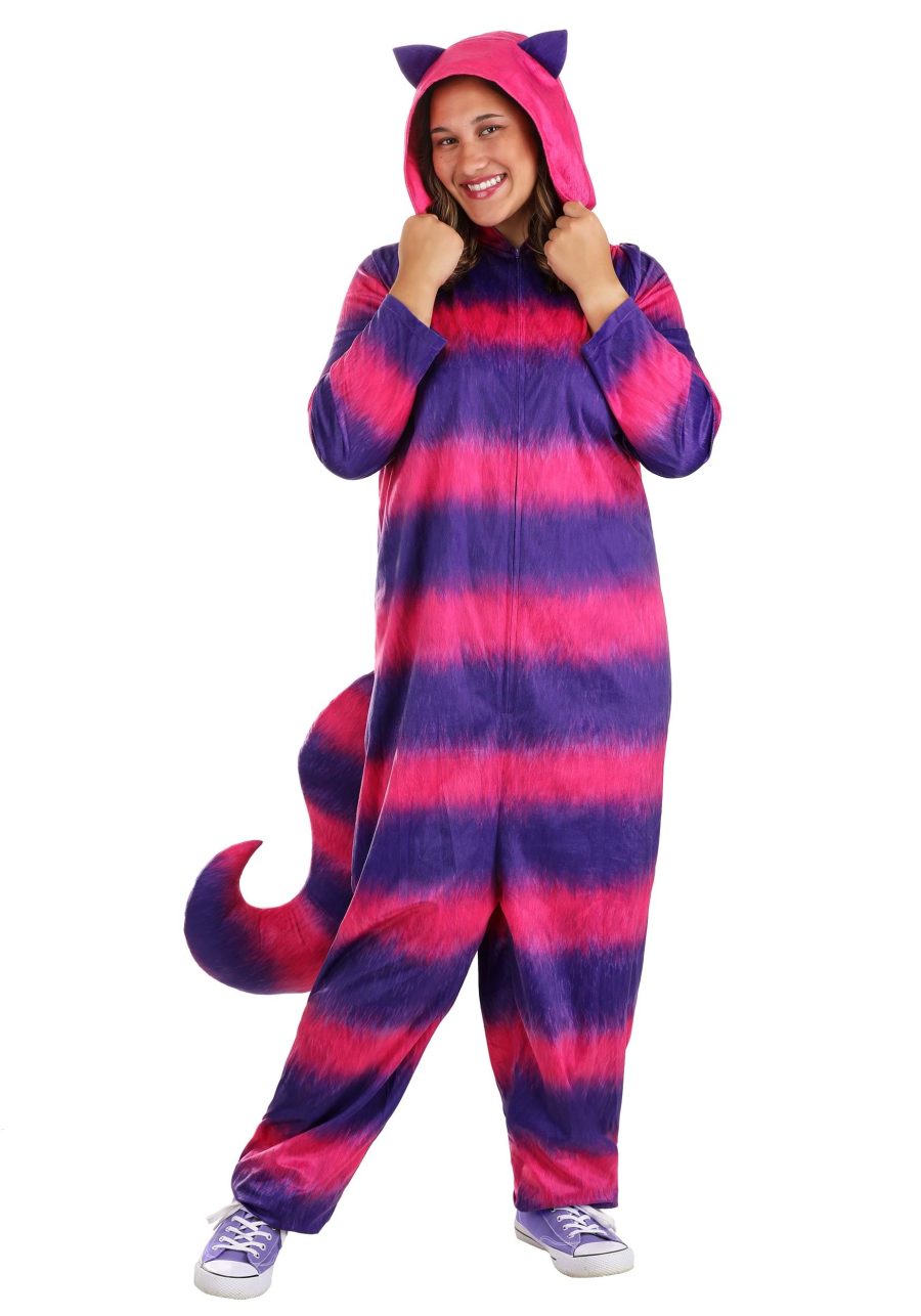 Plus Size Cheshire Cat Adult Onesie Costume