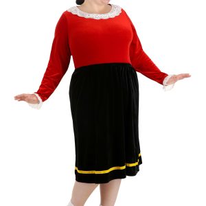 Plus Size Deluxe Olive Oyl Women's Costume Dress