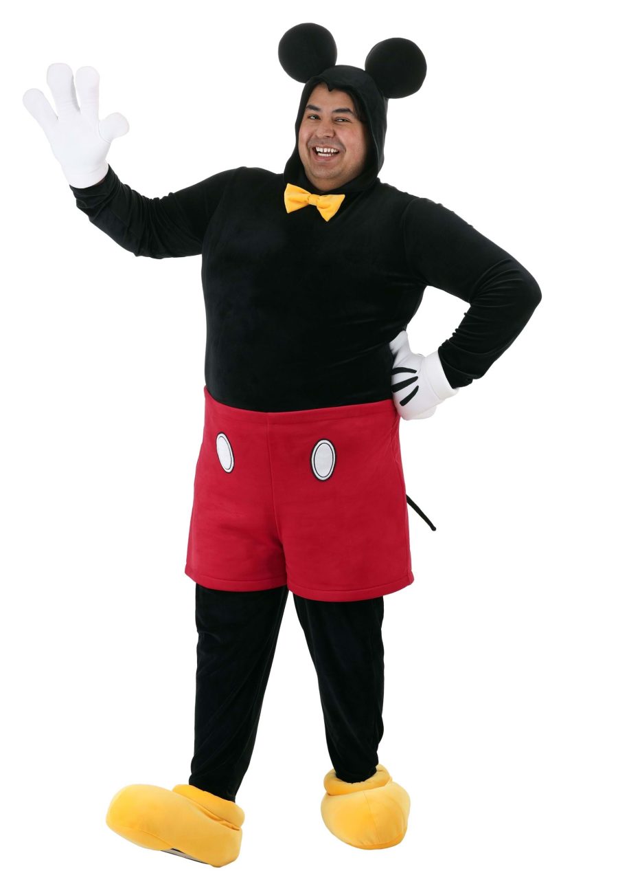 Plus Size Disney Deluxe Mickey Mouse Costume for Adults