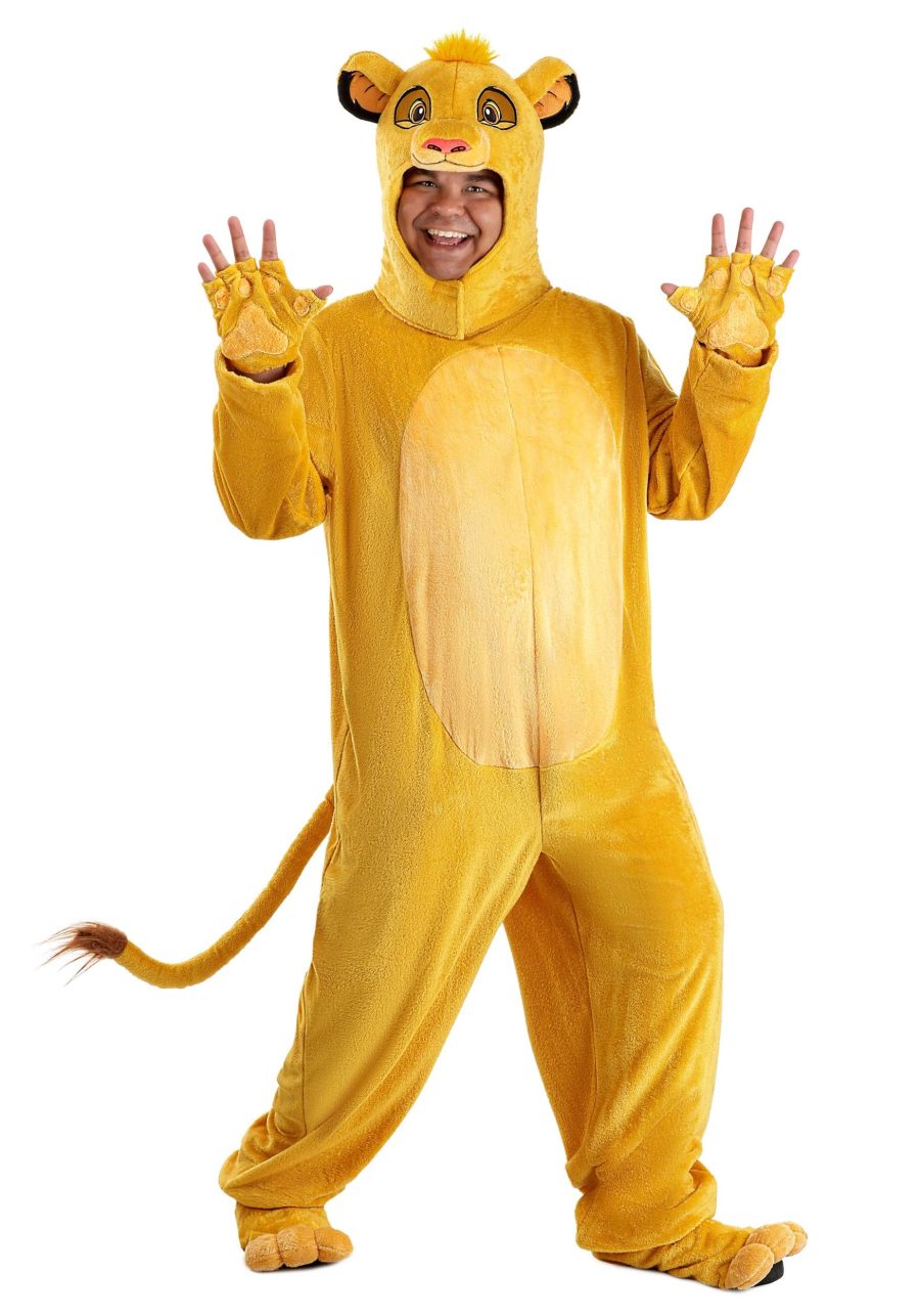 Plus Size Disney Lion King Simba Costume for Men