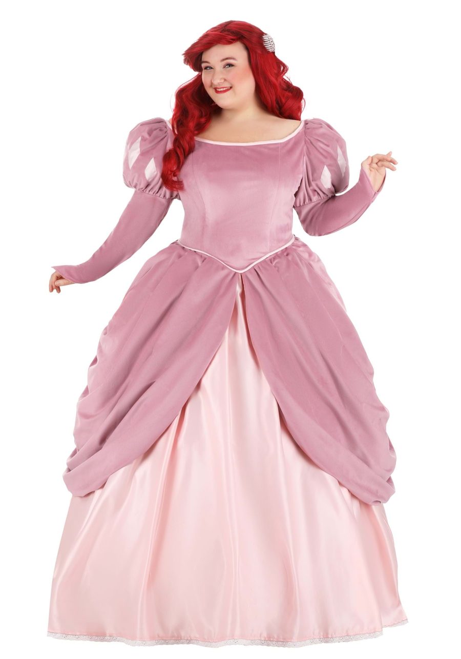 Plus Size Disney Pink Dress Ariel Women's Costume