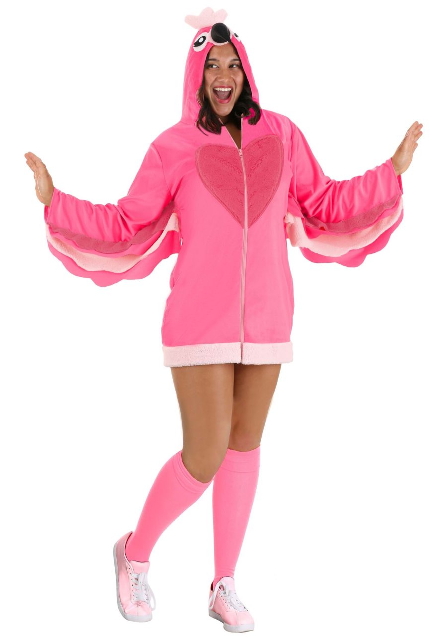 Plus Size Fancy Flamingo Costume for Women