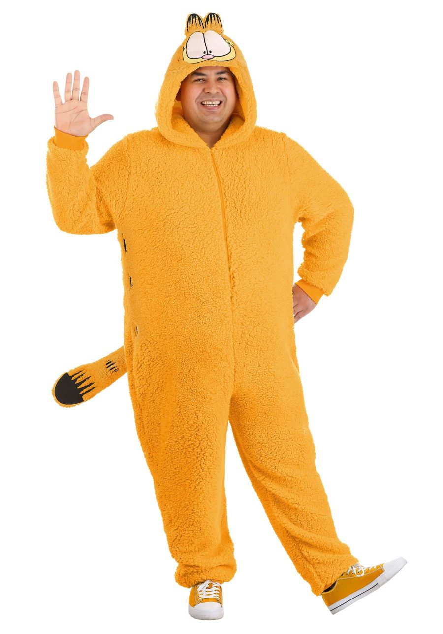 Plus Size Garfield Costume Onesie for Adults