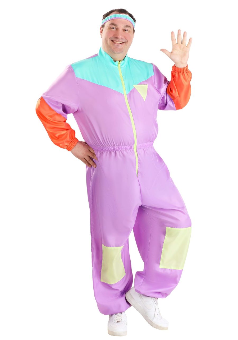 Plus Size Men's 80's Tracksuit Costume