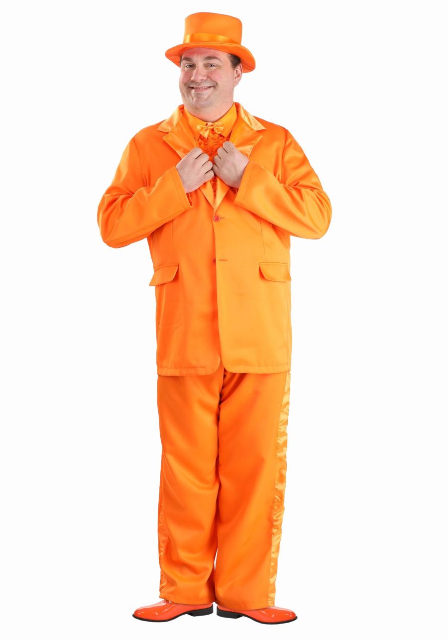 Plus Size Orange Tuxedo Costume for Men