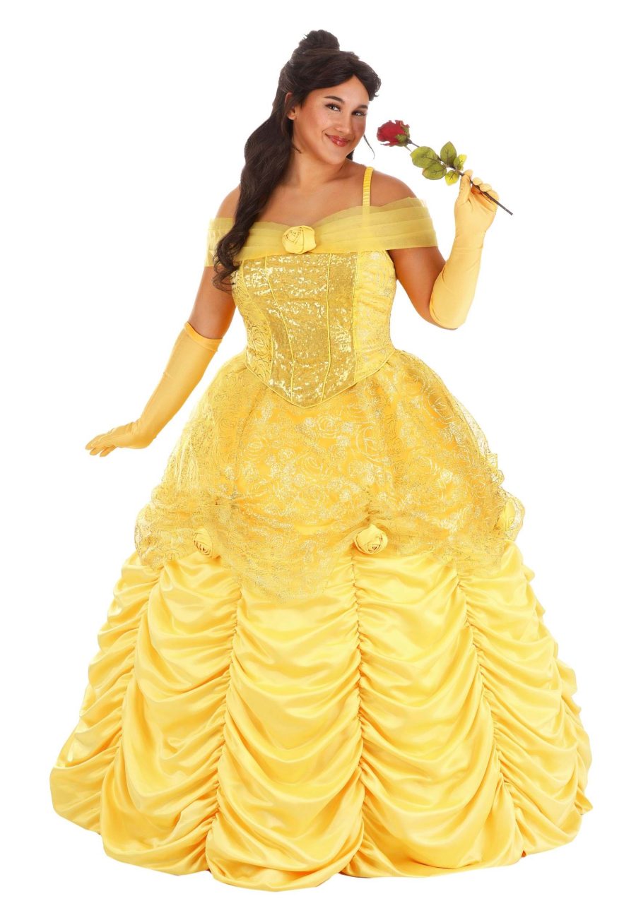 Plus Size Premium Disney Belle Costume Dress for Women