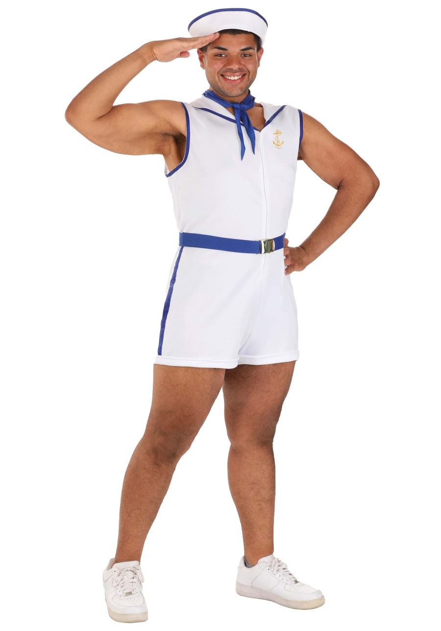 Plus Size Sunbathing Sailor Costume for Men