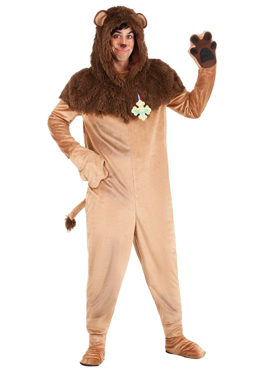 Plus Size Wizard of Oz Cowardly Lion Costume for Adults