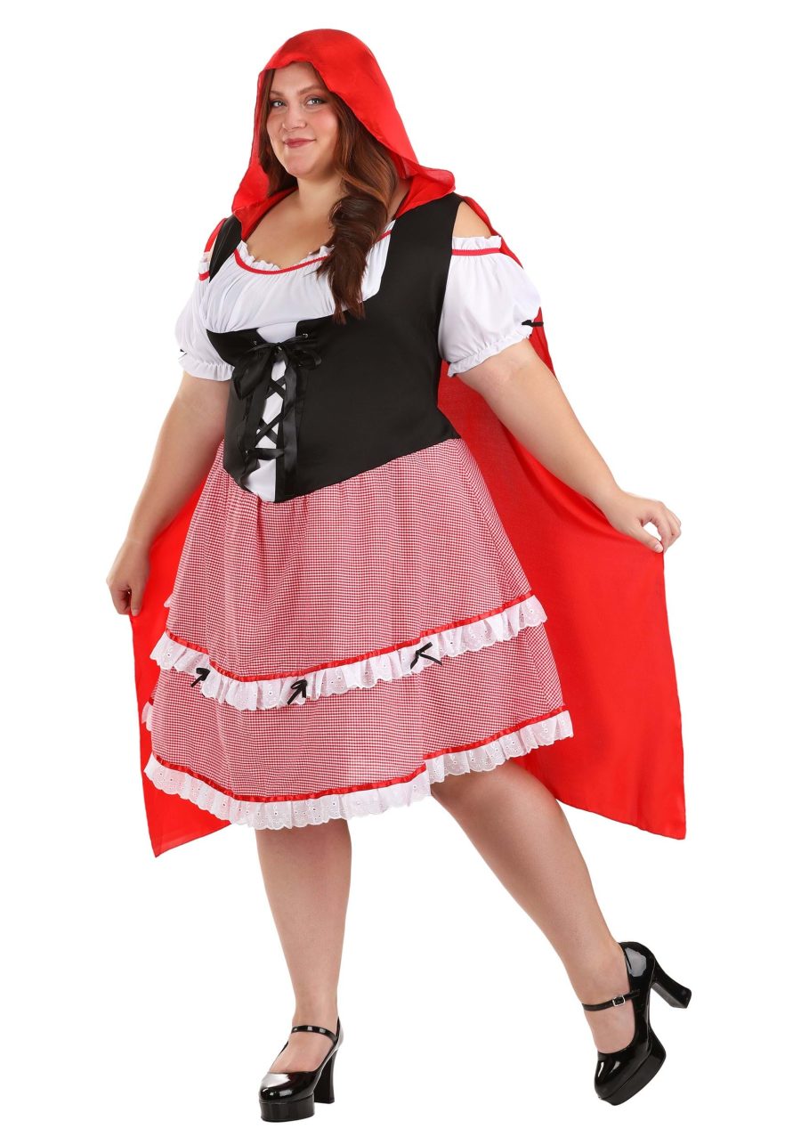 Plus Size Women's Knee Length Red Riding Hood Costume