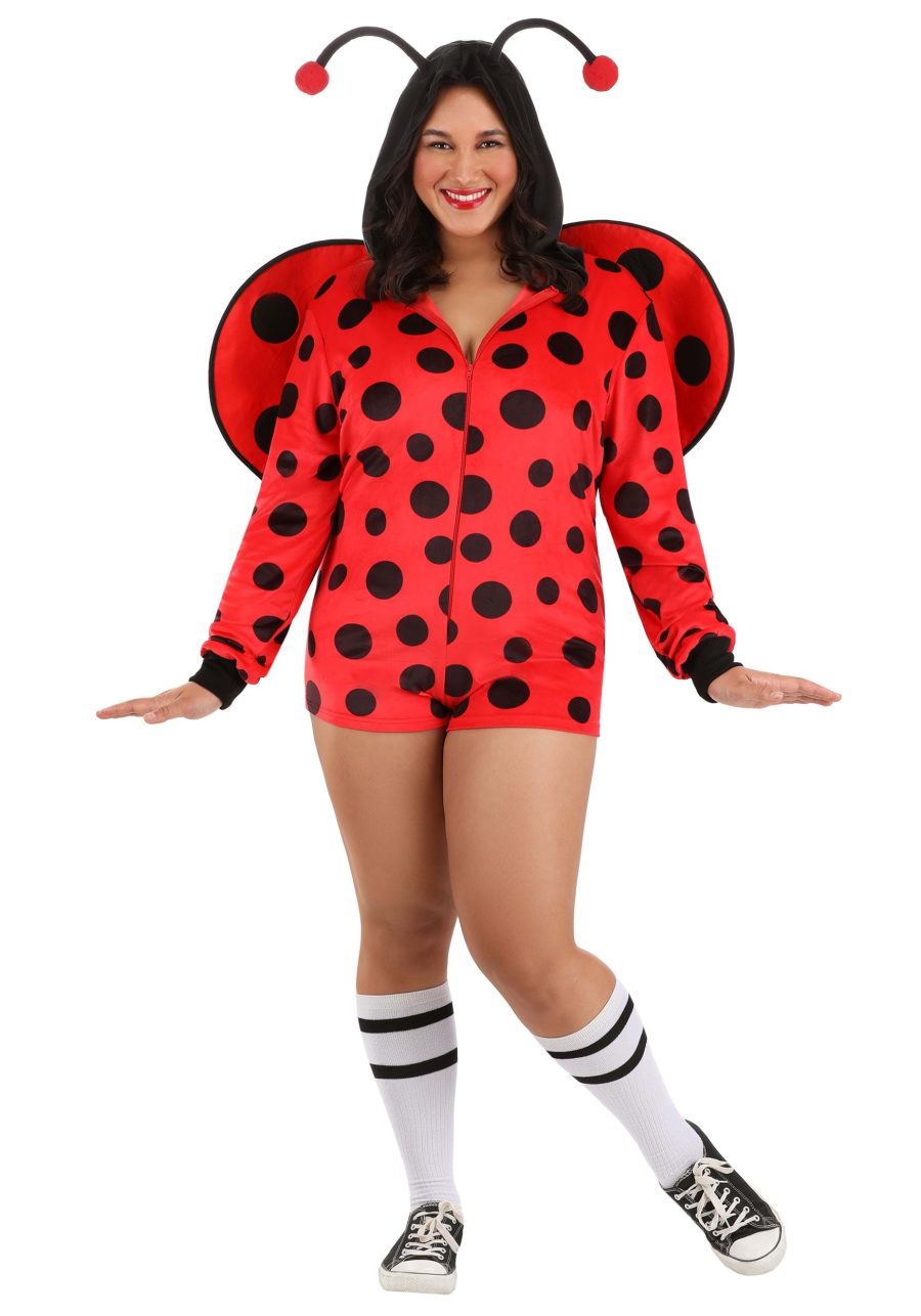 Plus Size Women's Ladybug Costume Romper