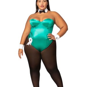 Plus Size Women's Playboy Bunny Green Costume