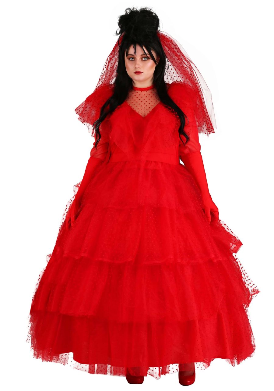 Plus Size Women's Red Wedding Dress