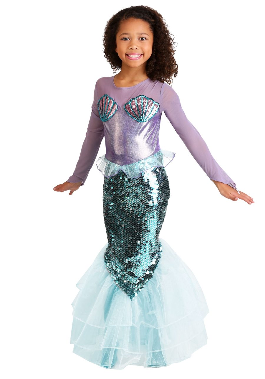 Pretty Purple Mermaid Kids Costume