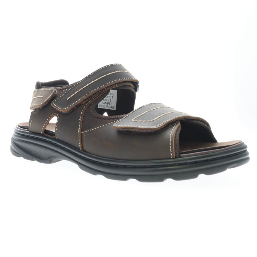 Propet Hudson MSO033L Men's Sandal - Casual Sandal - Removable Footbed - Extra Wide