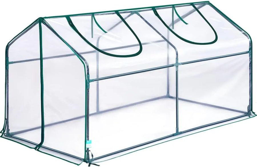 Quictent Mini Greenhouse with Side Zipper Door, Easy Setup, Clear