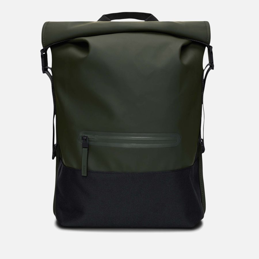 RAINS Trail Matte Shell Rolltop Backpack