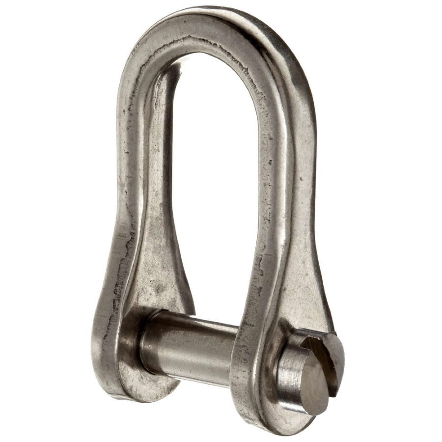 RONSTAN RF150 STANDARD DEE SLOTTED PIN SHACKLE - 3/16 INCH PIN - 23/32 INCHL X 13/32 INCHW