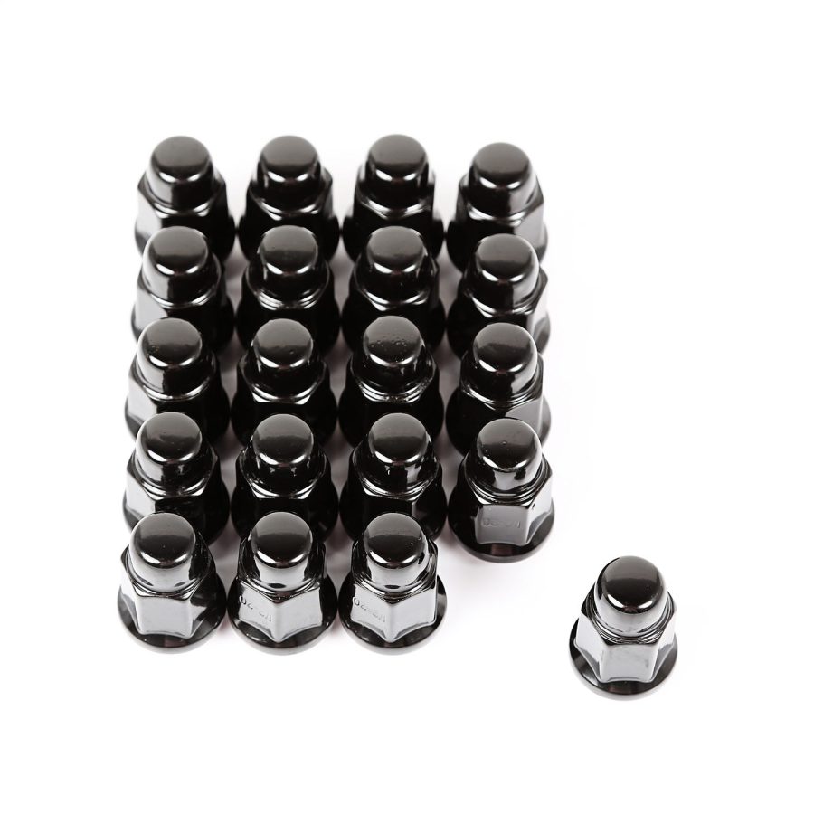 RUGGED RIDGE 16715.23 Wheel Lug Nut, Set of 20, 1/2-20, Black