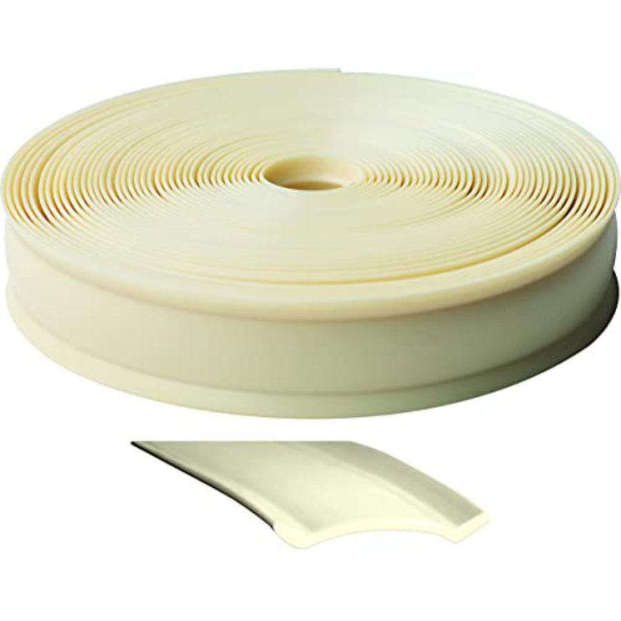 RV DESIGNER E323 Standard Vinyl Insert Trim, 1 inch Wide, 25 foot Roll, Colonial White