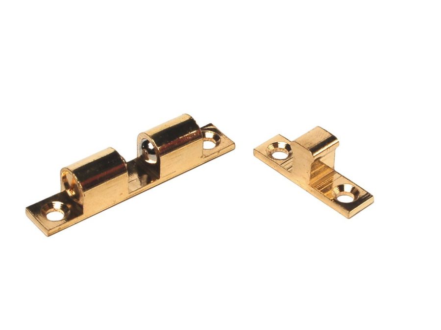 RV DESIGNER H221 Bead Catch, Brass, 2 inch, 2 Per Pack, Cabinet Hardware