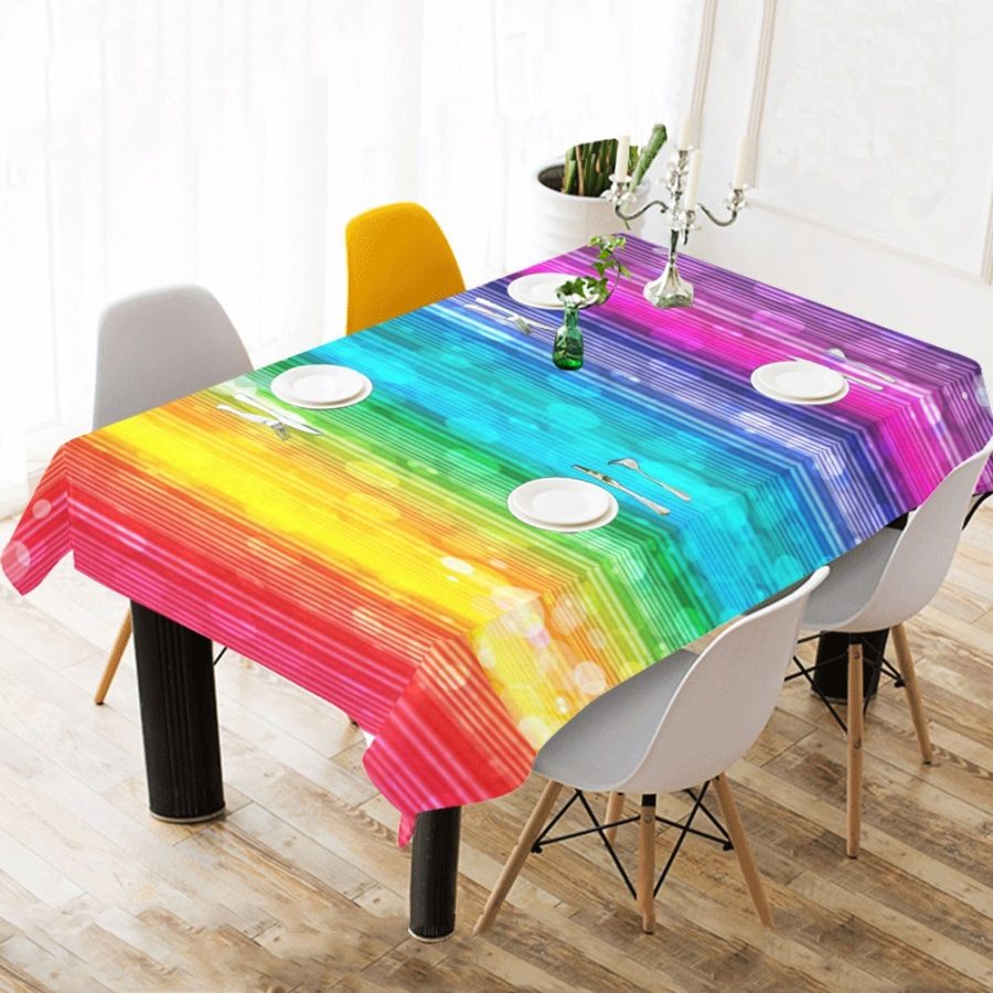 Rainbow #1 Table Cloth Tablecloth Table Cover