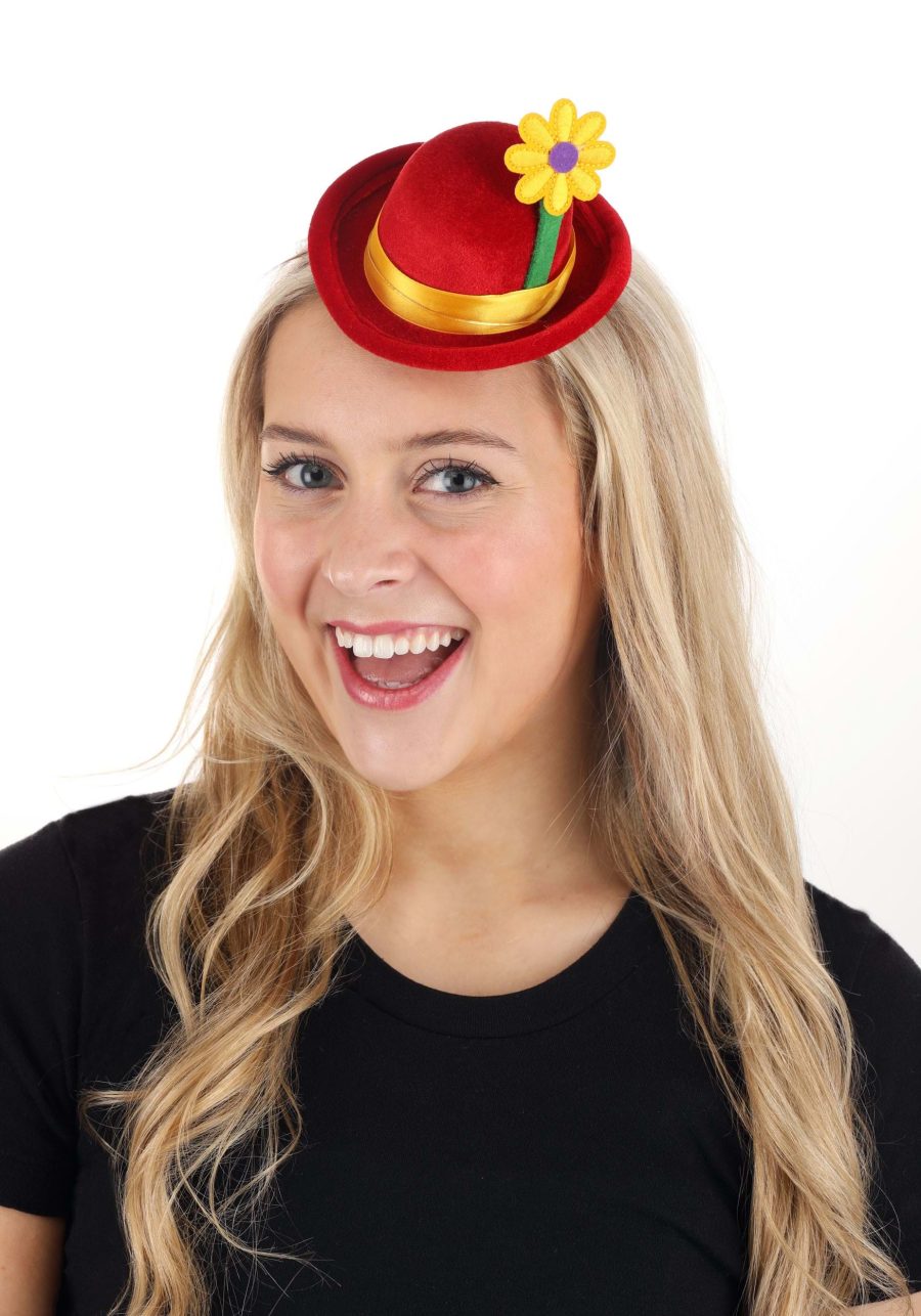 Red Clown Mini Bowler Costume Hat