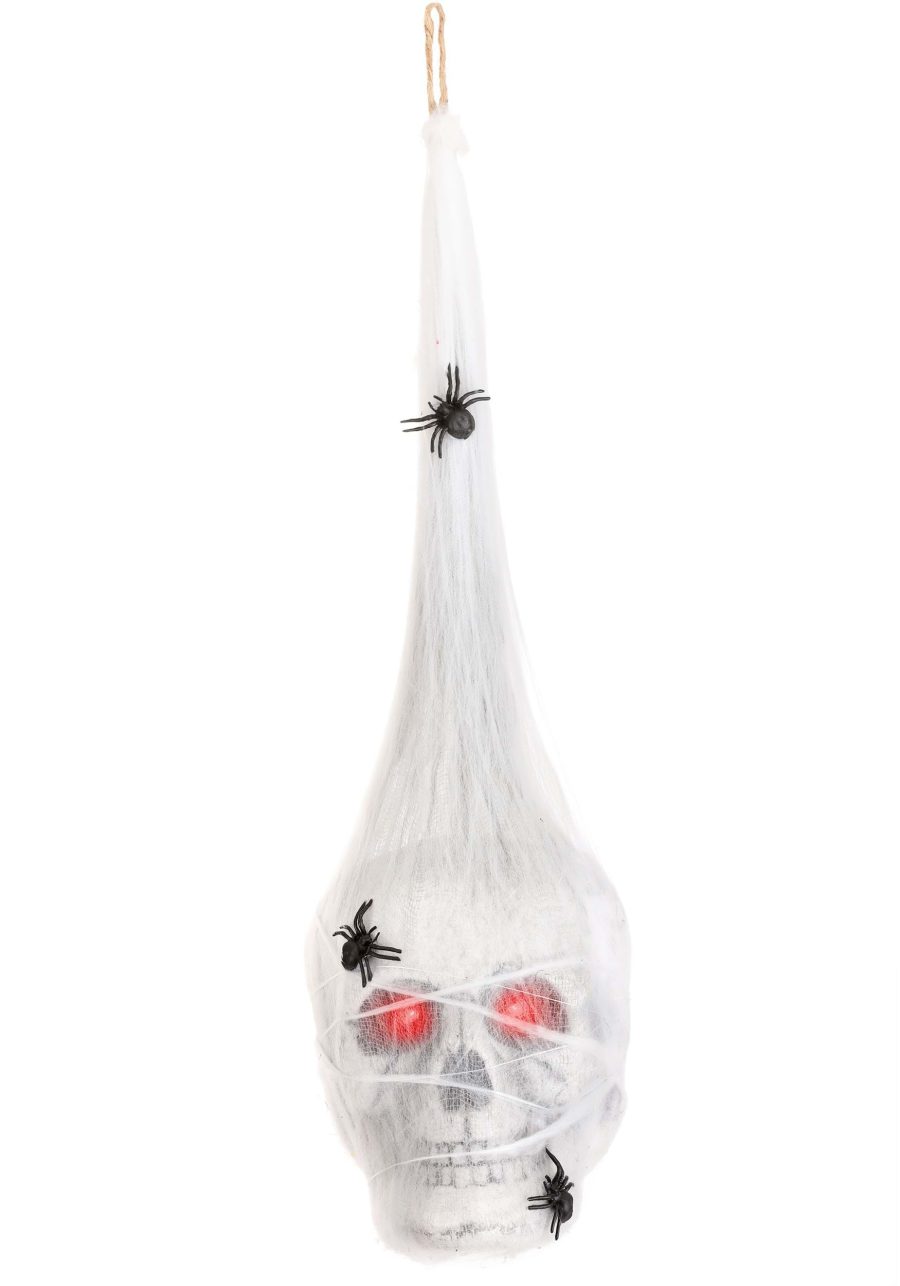 Red Light Up Cocoon Skull Prop