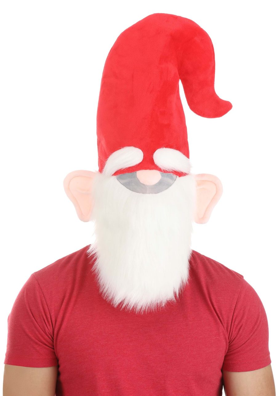 Red Oversized Gnome Costume Hat with Beard