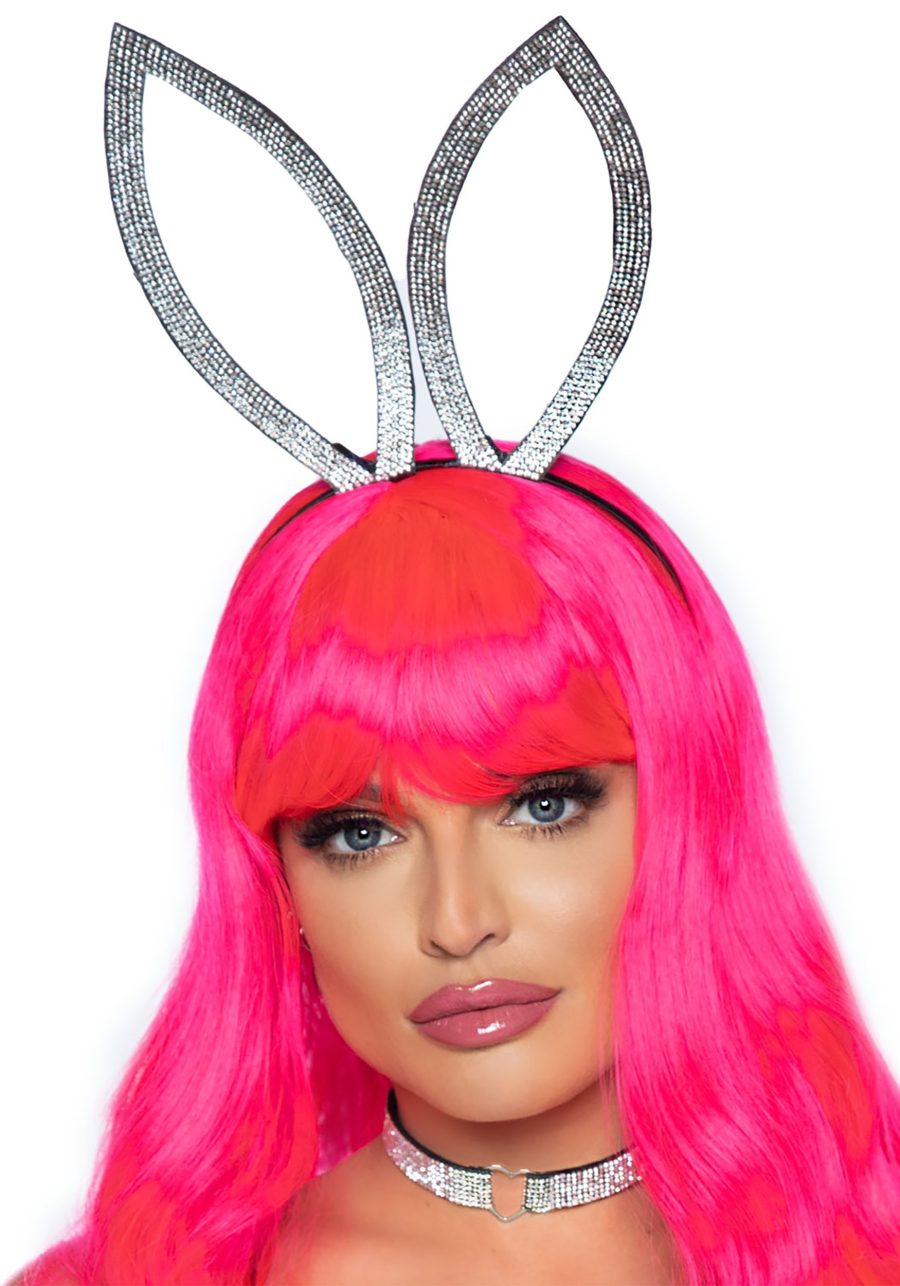 Rhinestone Bunny Ear Costume Headband