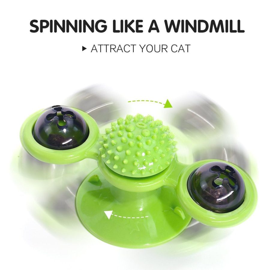 Rotating Windmill Cat Toy For Chewing, Swatting & Rubbing