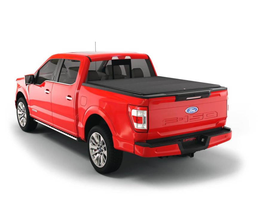 SAWTOOTH TF1136-02 Tonneau Cover; STRETCH; Soft Roll-Up Hook And Loop; Non-Lockable; Matte Black; Textile Composite; Expandable For 2015-2020 Ford F-150 with 6.5 Ft. (78.9 In.) Bed