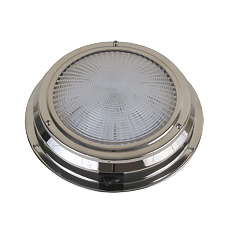 SCANDVIK 41324P LED Dome Light - Traditional - Stainless Steel - 5.5 INCH - 12V