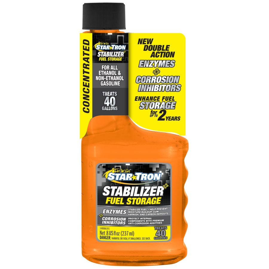 STAR BRITE 14808 Star Tron Stabilizer+ Fuel Storage with Corrosion Protection - Treats 40 Gallons of Gas- 8 OZ