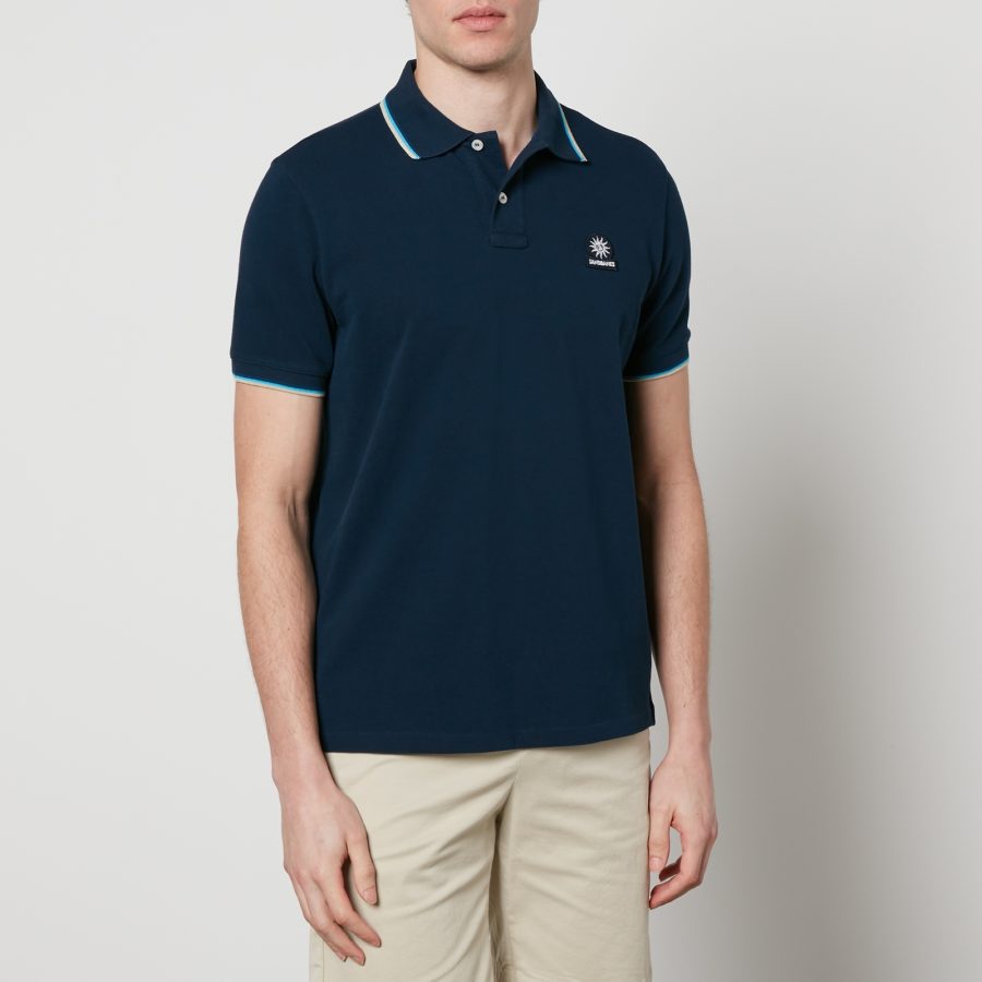 Sandbanks Logo-Appliquéd Cotton-Piqué Tipped Polo Shirt - M