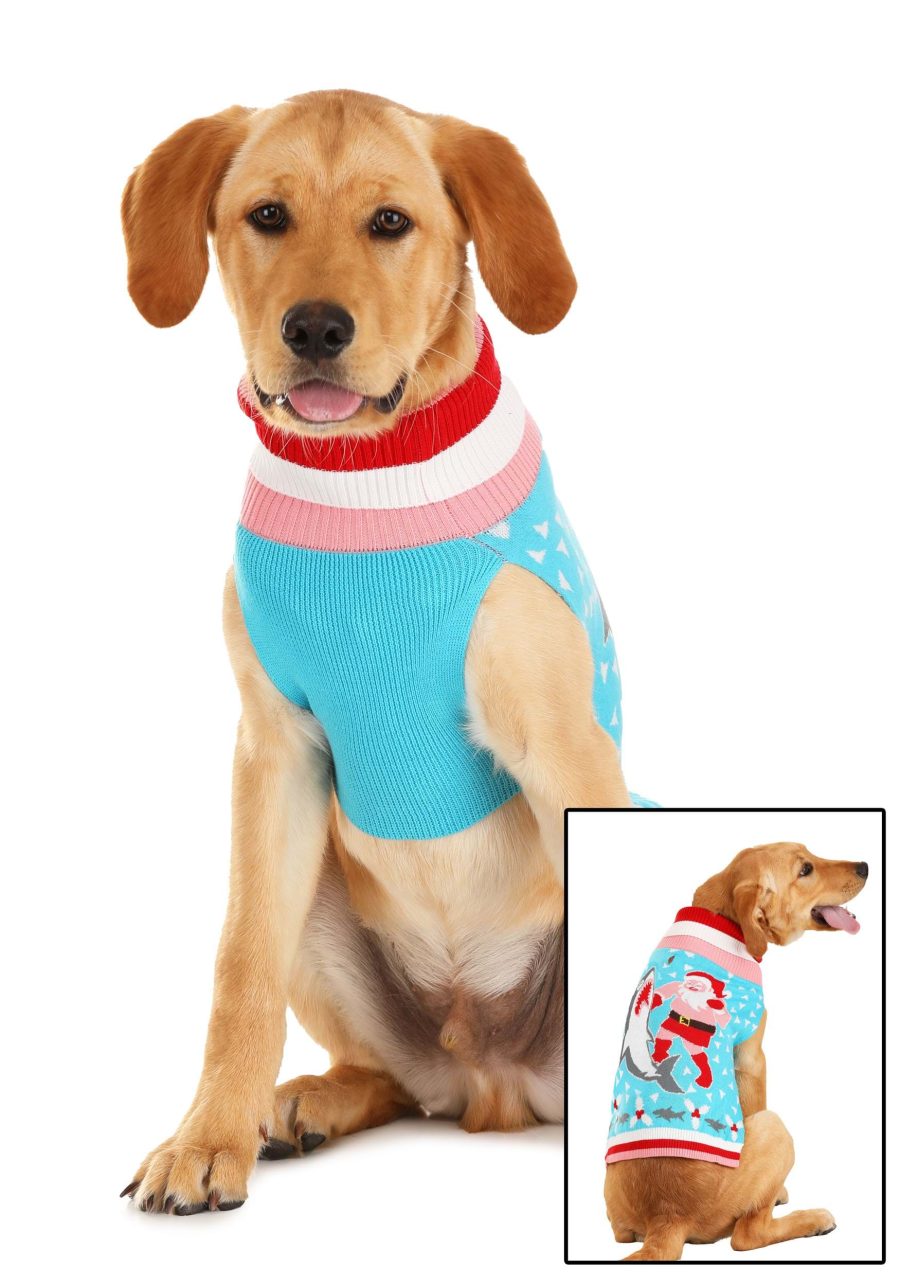 Santa vs Shark Pet Sweater