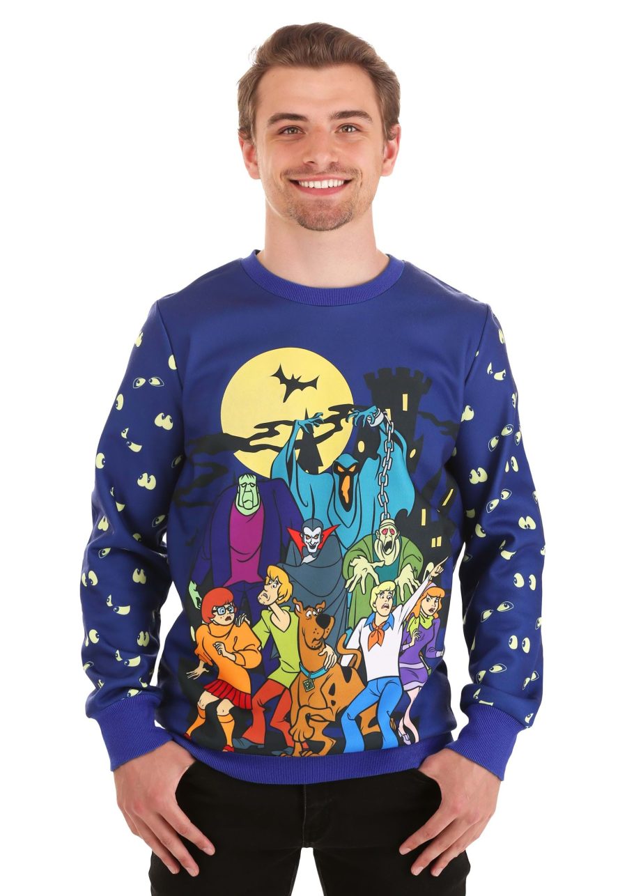 Scooby-Doo Glow-in-the-Dark Adult Halloween Sweatshirt