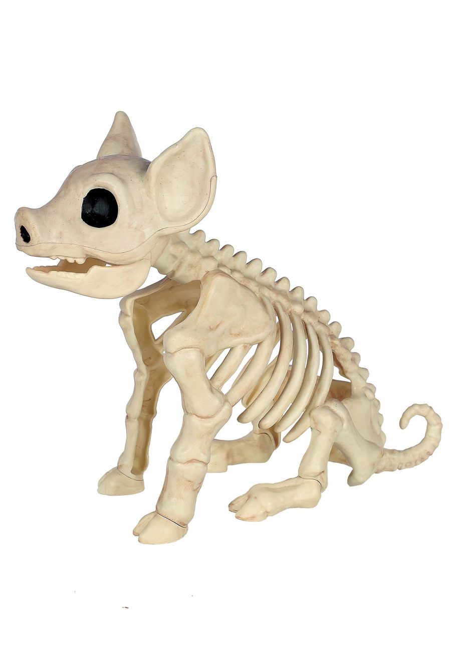 Seated Pig Skeleton Decoration