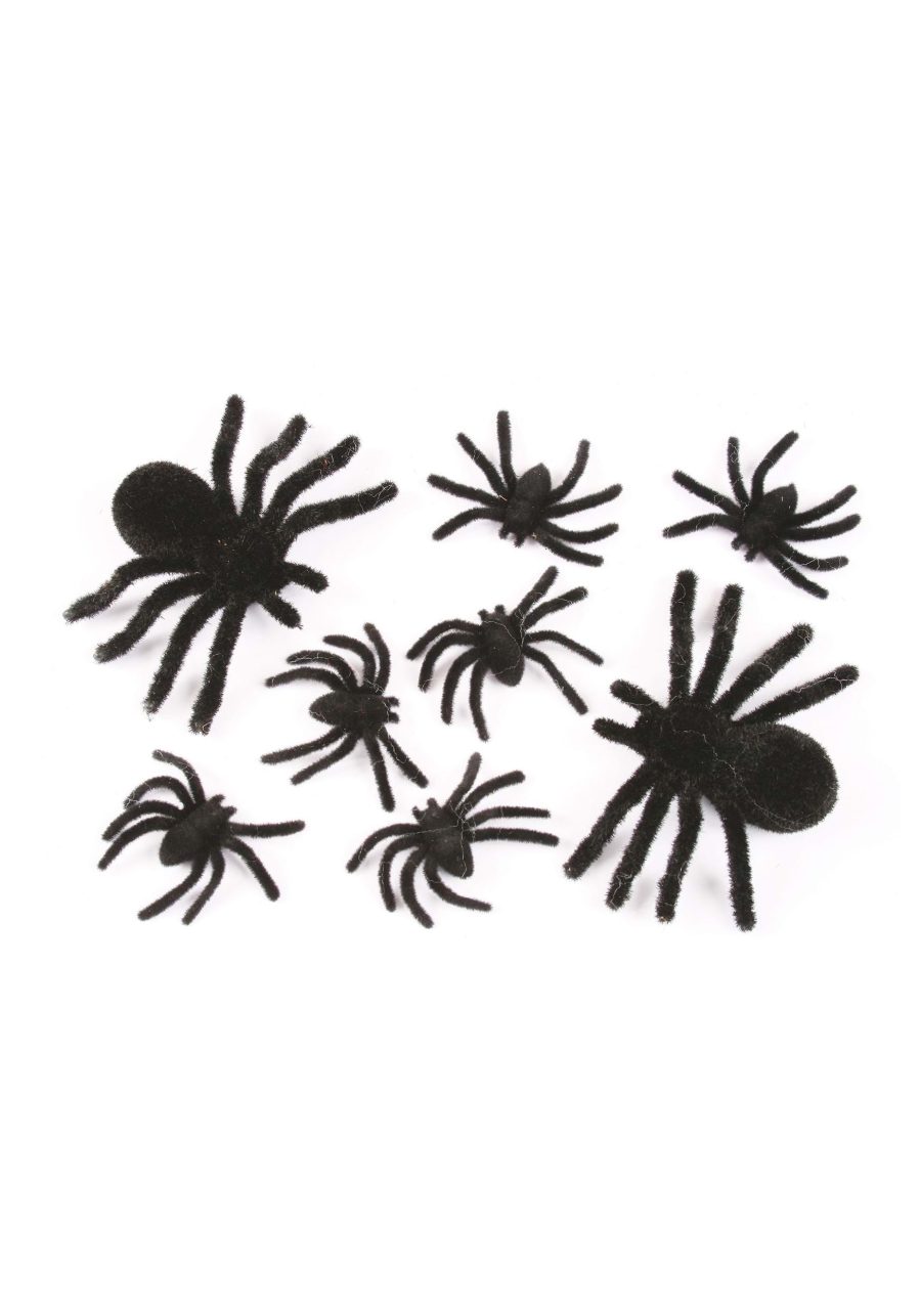 Set of Fuzzy Black Spiders Prop